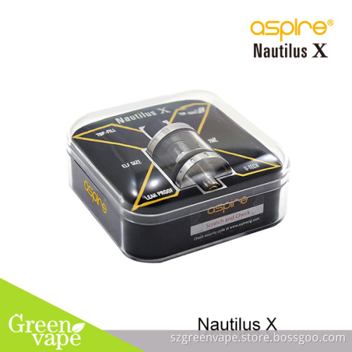 2016 Best Selling In USA Electronic Huge Vapor Cigarette Silver New Aspire Nautilus X Vapor